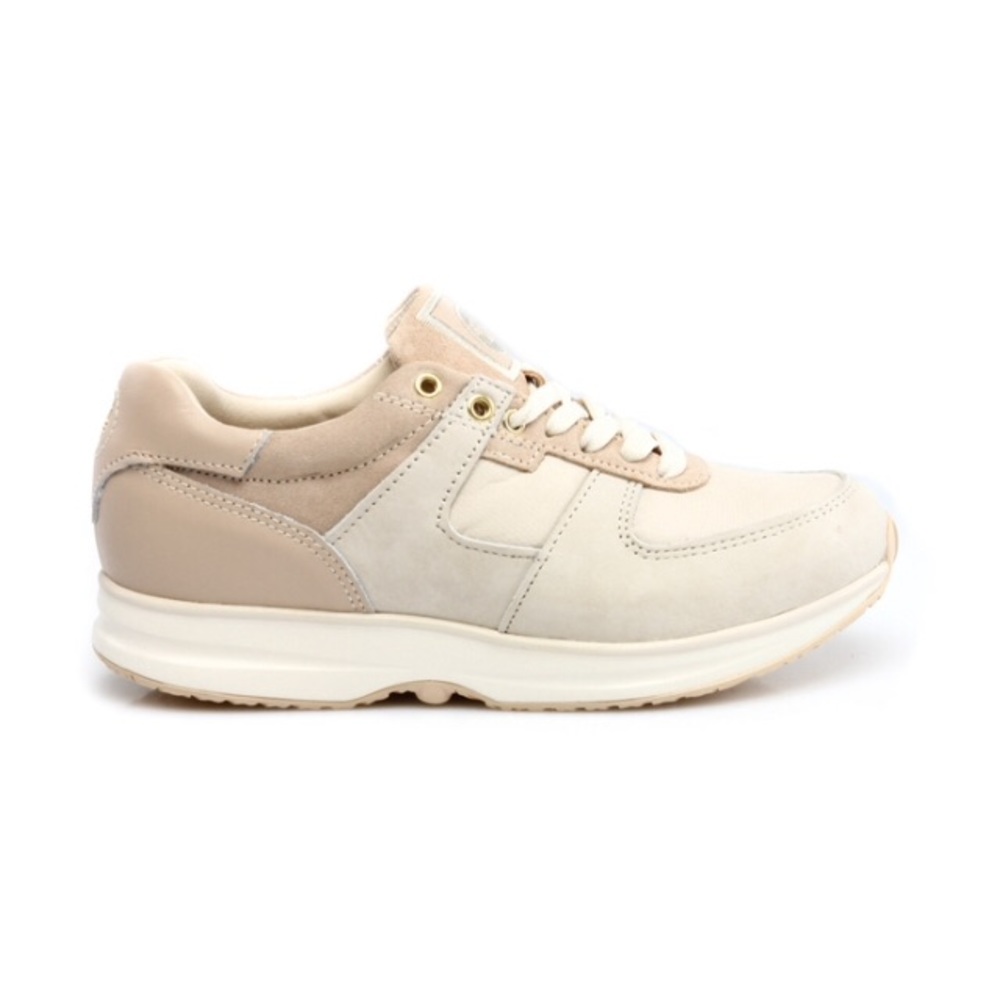 GaitLine Natur Silver Cream/Tan Suede Sneakers 7.5